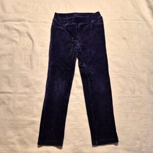 Hanna Andersson girls size 110 or 5 blue ribbed pull on pants, VGUC